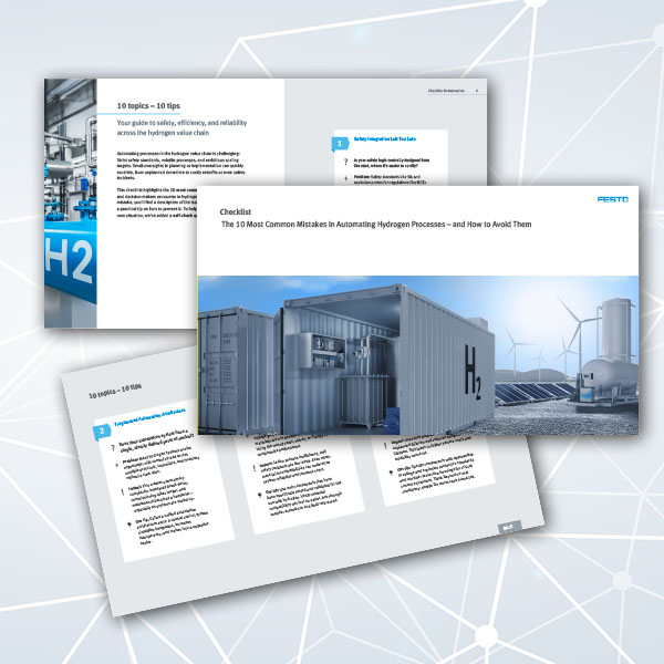 Preview of Festo checklist showing common mistakes in hydrogen automation