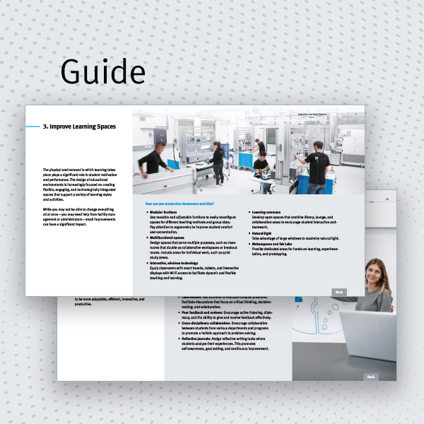 Mockup image of the guide for teachers